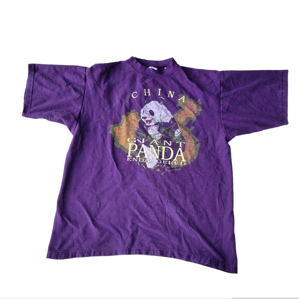 Vintage 90s Giant Panda China T-shirt Large
